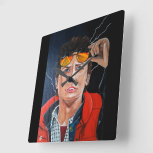 Relógio Quadrado A Pintura do Viajante no Tempo por Alfred Fox