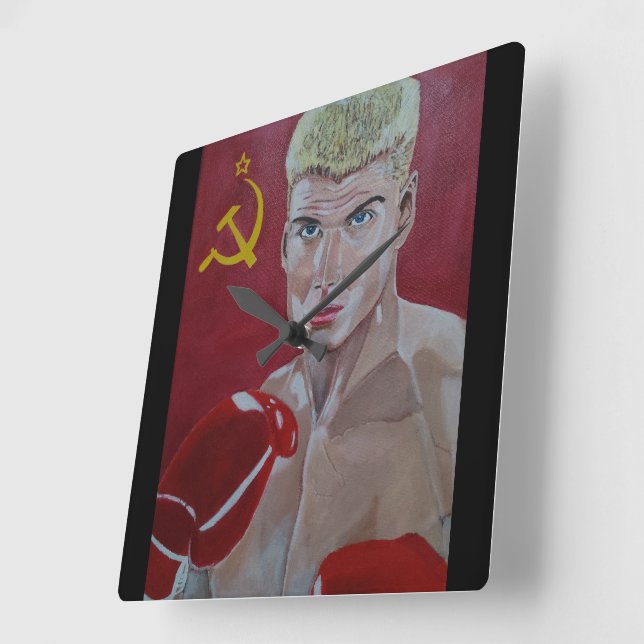 Relógio Quadrado A Pintura Russa de Alfred Fox (Ângulo)