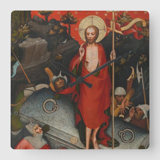 Relógio Quadrado A Ressurreição (Frente)