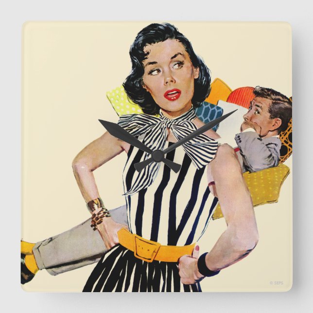 Relógio Quadrado A Senhora Foi Insultada (Frente)