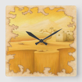 Relógio Quadrado "A Vanguarda do Mundo", Adventure Motif Painting