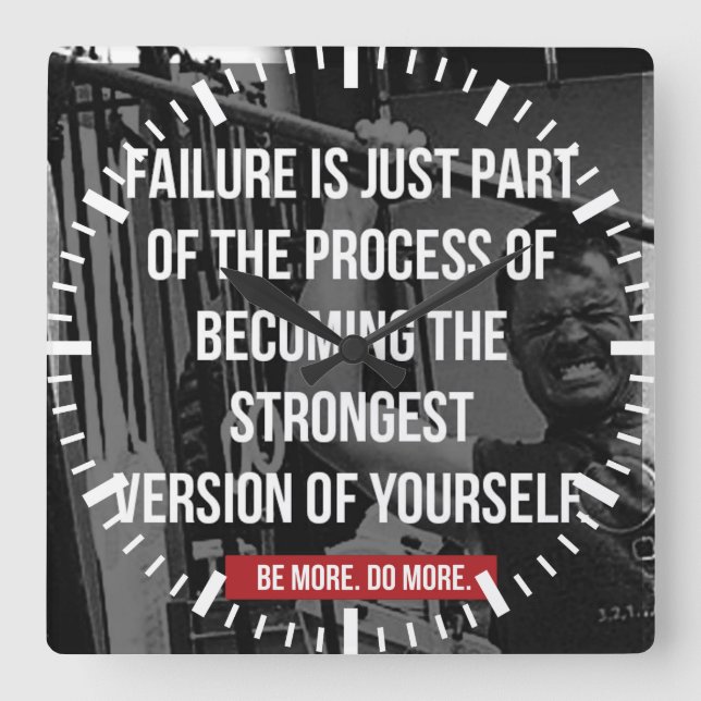 Relógio Quadrado A Versão Mais Forte Do Seu Próprio Trabalho Motiva (Frente)