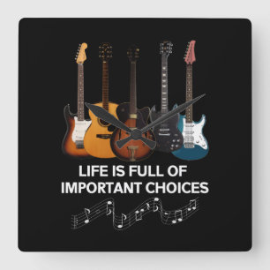 Relógio Quadrado A Vida É Cheio De Escolhas Importantes Ao Lover Do