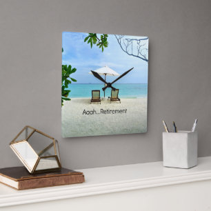 Relógio Quadrado Aaah... aposentadoria