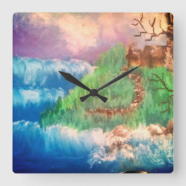 Relógio Quadrado About to get washed away