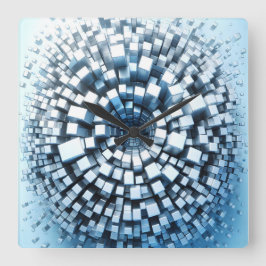 Relógio Quadrado abstract concentric columns