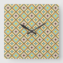 Relógio Quadrado Abstract geometric pattern with diamond shapes