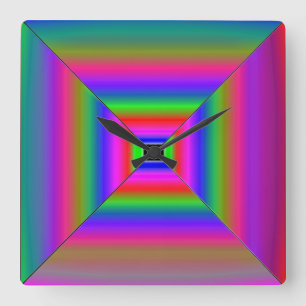 Relógio Quadrado Abstrato