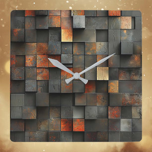 Relógio Quadrado Abstrato