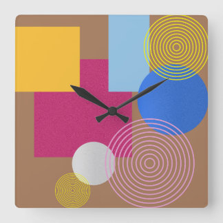 Relógio Quadrado Abstrato