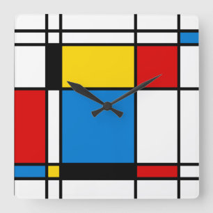 Relógio Quadrado Abstrato Art Wall Decor Clocks