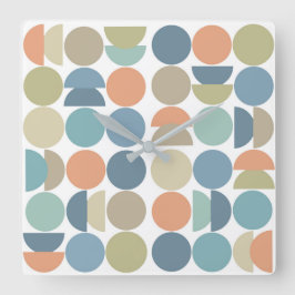 Relógio Quadrado Abstrato de Geo de Cor legal