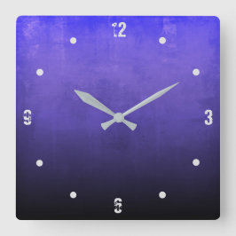 Relógio Quadrado Abstrato de ombro Russo Negro Roxo Azul