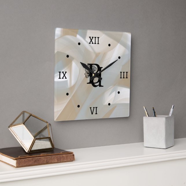 Relógio Quadrado Abstrato de Wall Clock Trend Sandy Tornado (Escritório)