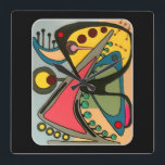 Relógio Quadrado Abstrato do século médio<br><div class="desc">Pintor de arte pop Jamie Roxx Médio Century Abstrato Talking Man pintando em uma página Saiba mais sobre as pinturas do Pop do Luxury Jamie Roxx em www.JamieRoxx.us</div>