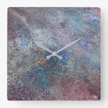 Abstrato Glitter Wall Clock