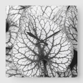 Relógio Quadrado Abstrato Leaf