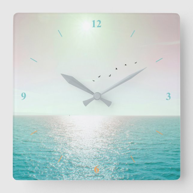 Relógio Quadrado Adeus Blighty (Frente)