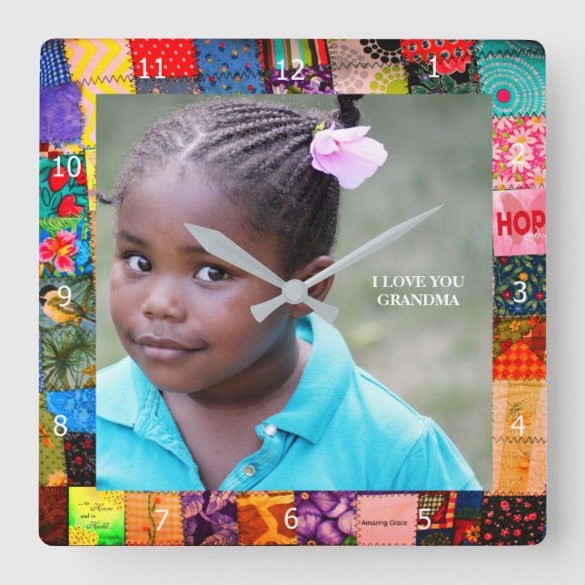 RELÓGIO QUADRADO ADICIONAR FOTO* (Frente)