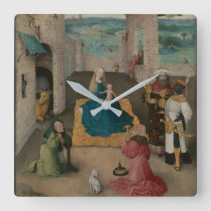 Relógio Quadrado Adoração dos Magi