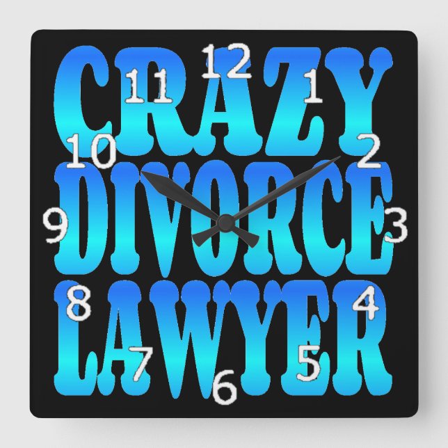 Relógio Quadrado Advogado do Crazy Divorce (Frente)