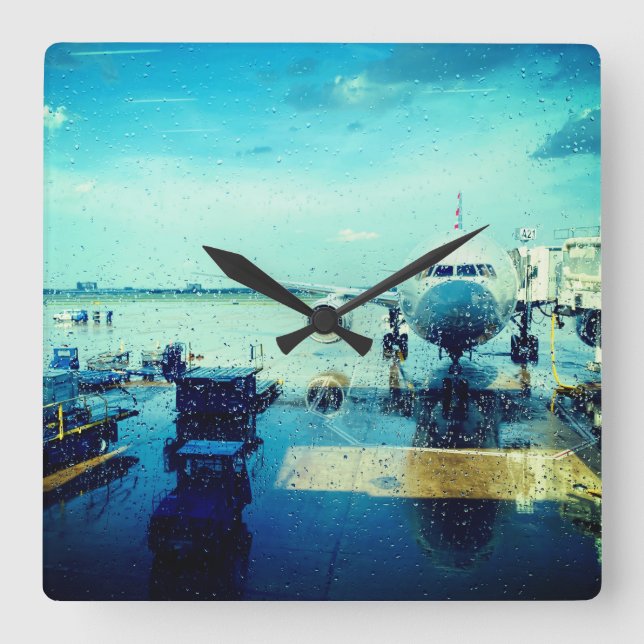 Relógio Quadrado Aeroporto de Chuva (Frente)