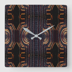 Relógio Quadrado Afrocentric Tribal Motif