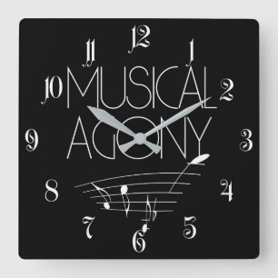 Relógio Quadrado Agonia musical