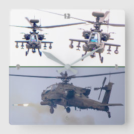RELÓGIO QUADRADO AH-64E APACHE GUARDIAN
