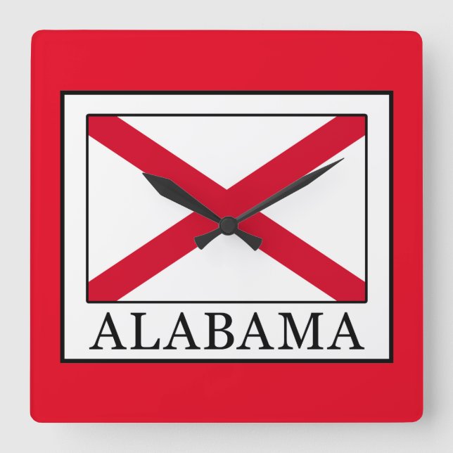 Relógio Quadrado Alabama (Frente)