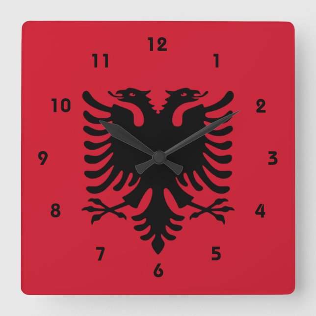 Relógio Quadrado albania (Frente)