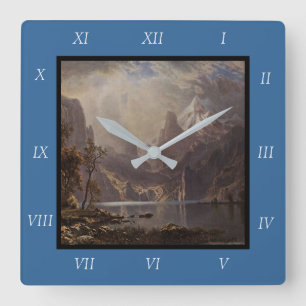 Relógio Quadrado Albert Bierstadt's Lake Tahoe, 1868 Canvas Print