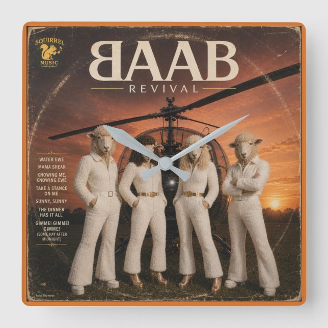 Relógio Quadrado Álbum BAAB: uma Paródia (Frente)