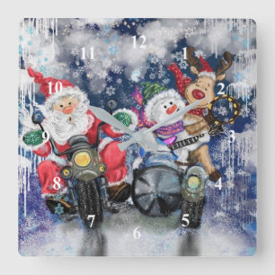 Relógio Quadrado Alegria - Feliz Natal