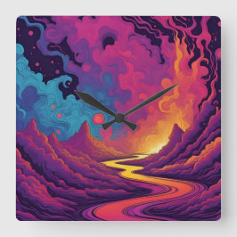 Relógio Quadrado Alien Lands