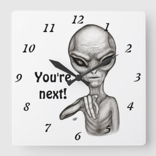 Relógio Quadrado Alienígena ruim, você é a próxima!