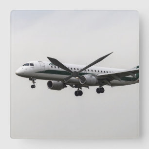 Relógio Quadrado Alitalia Embraer 190