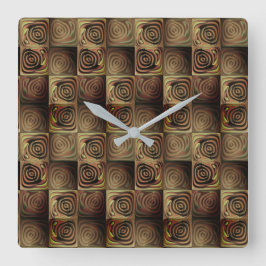 Relógio Quadrado Alivio de quadrados com círculos de gradiente cast