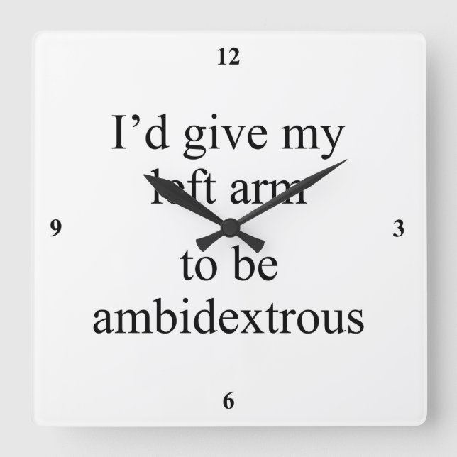 Relógio Quadrado Ambidífero. (Frente)