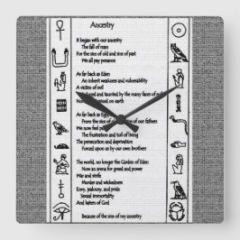 Relógio Quadrado Ancestralidade