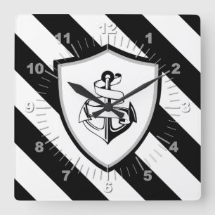 Relógio Quadrado Âncora