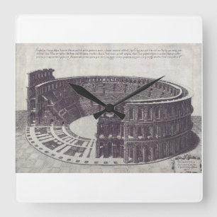 Relógio Quadrado Anfiteatro de Verona na Piazza Bra