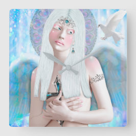 Relógio Quadrado Angel Reloj Cuadrado