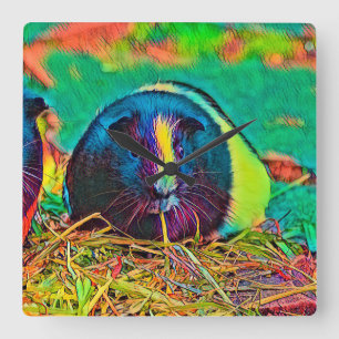 Relógio Quadrado AnimalColor_Guineapig_002