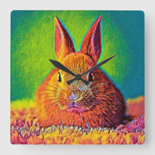 Relógio Quadrado AnimalColor_Rabbit_07