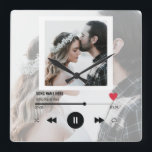 Relógio Quadrado Aniversário Personalizado Do Casamento Da Primeira<br><div class="desc">Aniversário Personalizado Do Casamento Da Primeira Dança</div>