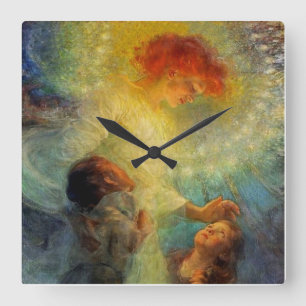 Relógio Quadrado “Anjo da Guarda” por Franz Dvorak
