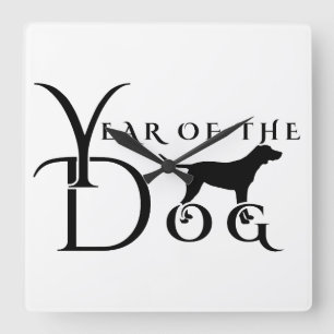 Relógio Quadrado Ano do cão