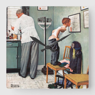 Relógio Quadrado Antes do tiro ou no doutor