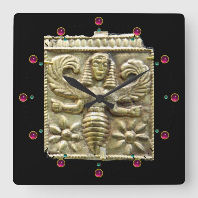 RELÓGIO QUADRADO ANTIQUE GREGO MEL ABELHA GODDESS (Frente)